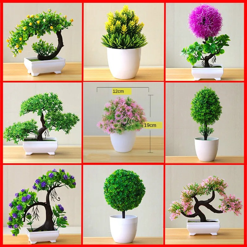 Bonsai Garden Bench - Tanaman Pohon Kecil Buatan dalam Pot,