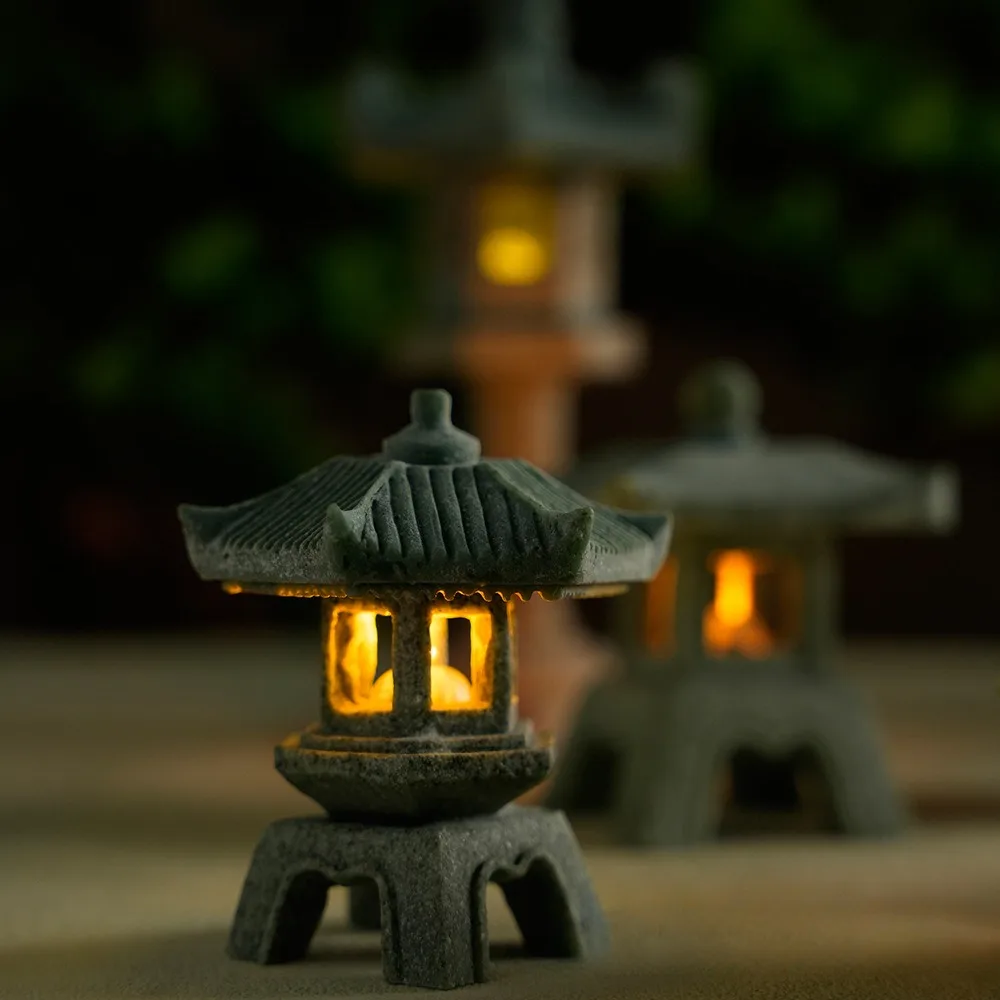 Patung Taman Lampu Lentera Pag - Mini Bonsai Zen Garden ulasan dan harga