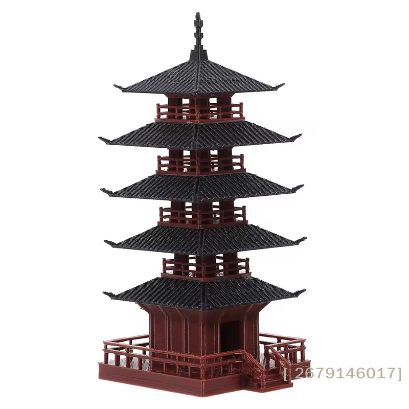 【YY26】Patung Pagoda Mini Model - Mini Bonsai Zen Garden ulasan dan harga