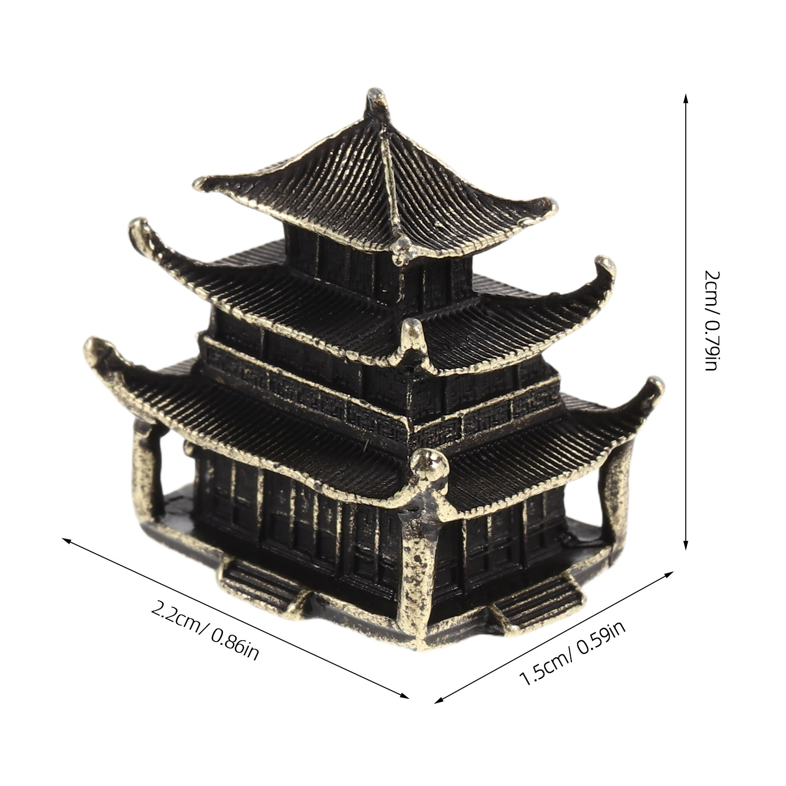 Patung Pagoda Kuningan Mini, P - Mini Bonsai Zen Garden ulasan dan harga