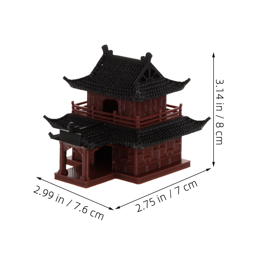 Patung Paviliun Kuno Mini Pago - Mini Bonsai Zen Garden ulasan dan harga