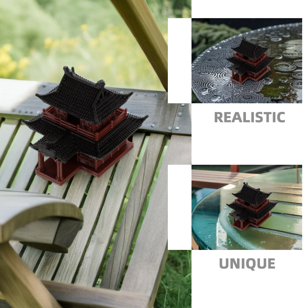 Patung Paviliun Kuno Mini Pago - Mini Bonsai Zen Garden ulasan dan harga