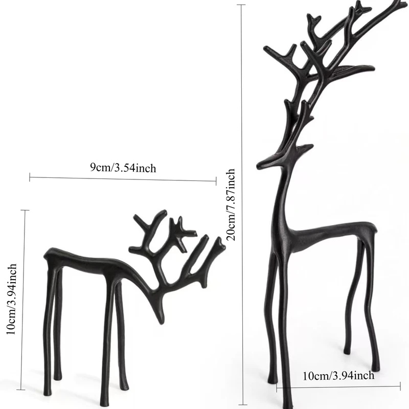 1 buah Patung Rusa Natal Hitam - Bonsai Garden Bench ulasan dan harga