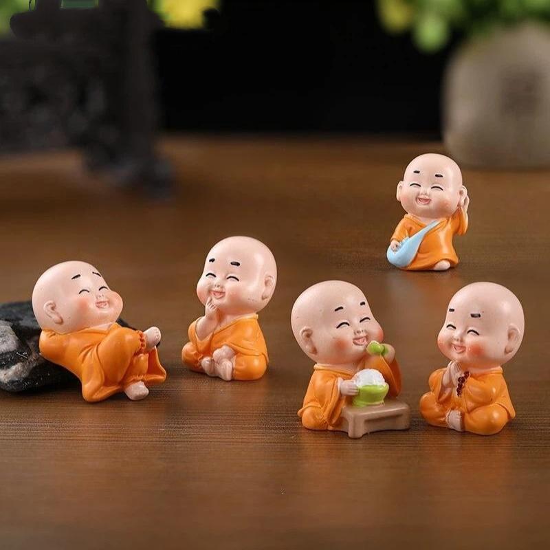 1pc Patung Mini Biarawan Resin - Mini Bonsai Zen Garden ulasan dan harga